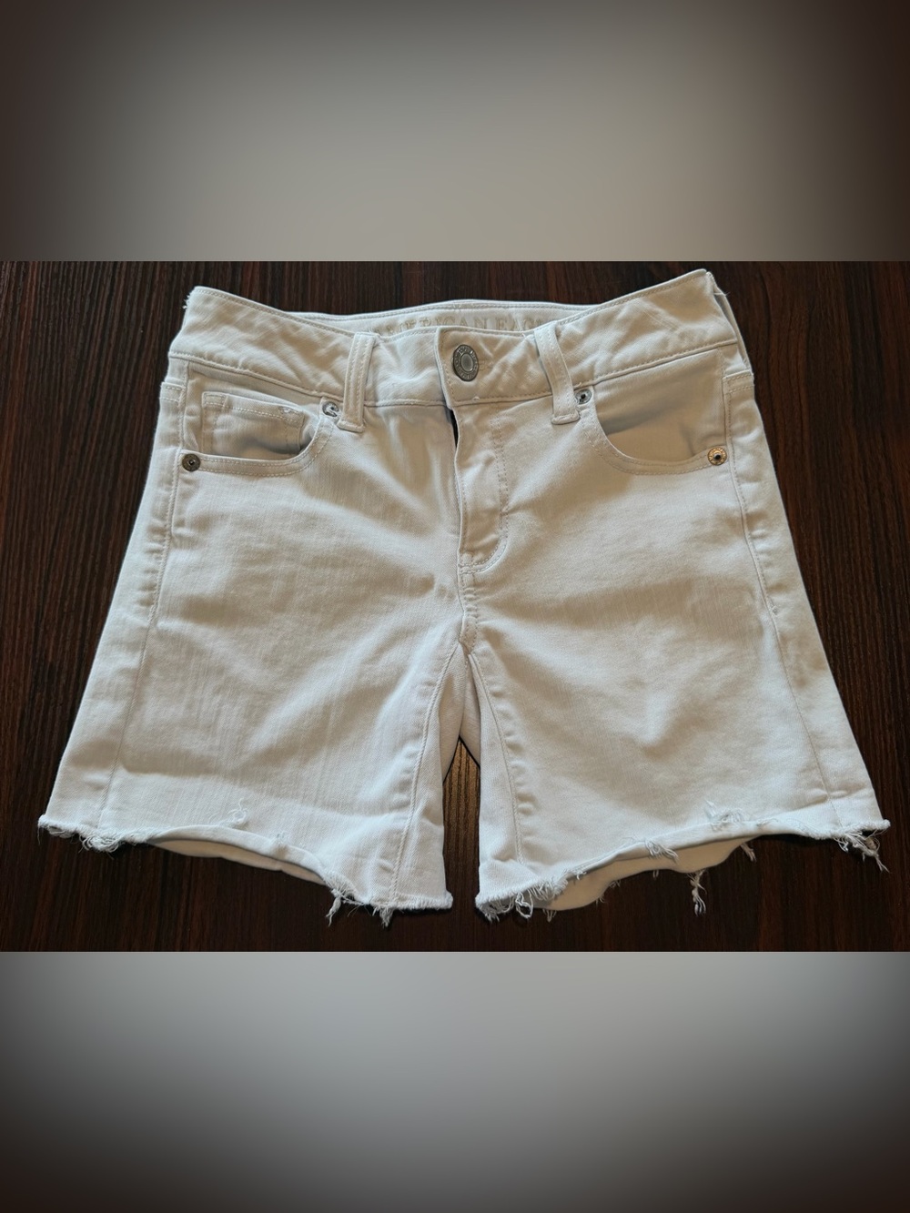 American Eagle Outfitters Women’s White Jean Cutoff Denim Shorts Size 00